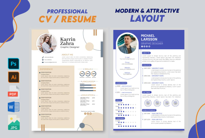 Gig Preview - Create a professional CV and resume design