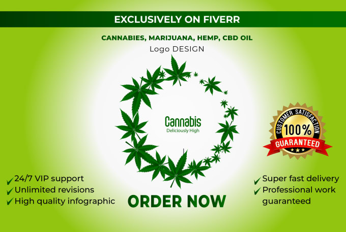 Gig Preview - Design cannabis, marijuana, cbd oil, hemp, or weed logo