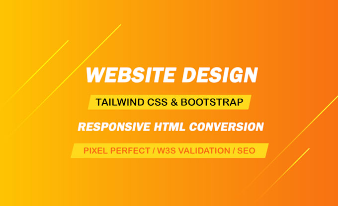 Gig Preview - Convert PSD to HTML, figma to HTML with responsive using bootstrap or tailwind