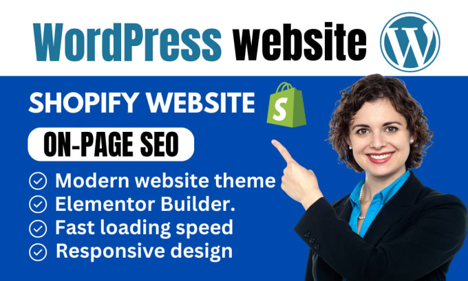 Gig Preview - Build a modern wordpress website or shopify store for your business