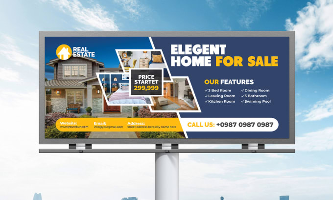 Gig Preview - Design real estate billboard, signboard, hoardings, street signs, backdrops