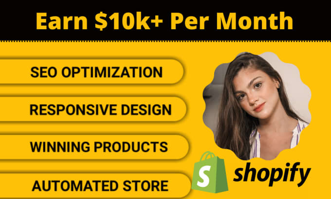 Gig Preview - Build shopify dropshipping store or shopify website