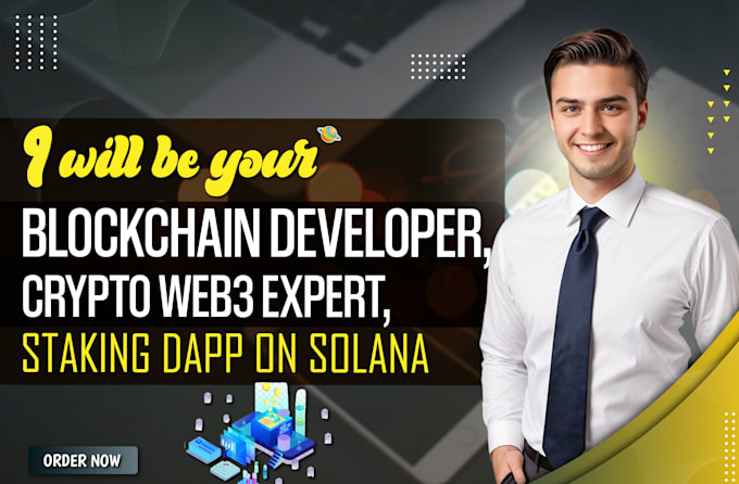 Gig Preview - Be your blockchain developer, crypto web3 staking dapp and smart contract expert