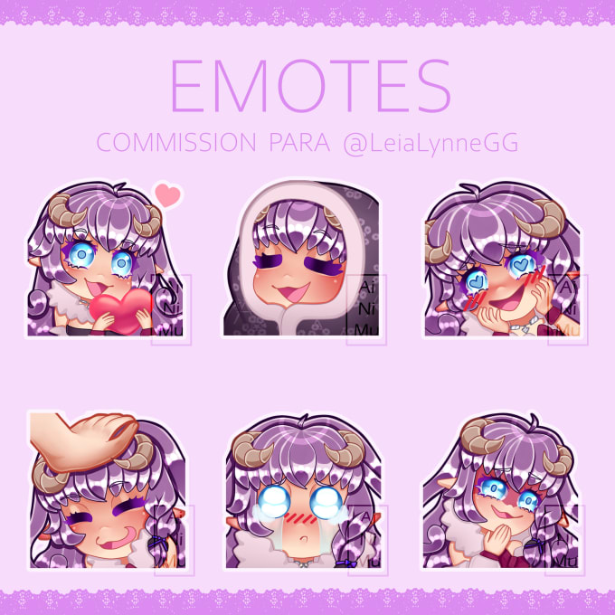 Bestseller - draw custom twitch emotes and badges in chibi style