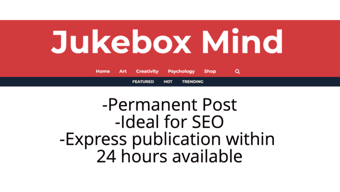 Gig Preview - Guest post your press release on renowned online magazine jukebox mind