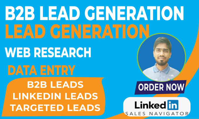 Gig Preview - B2b lead generation, email list building through linkedin