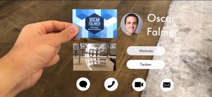 Gig Preview - Develop an ar business card