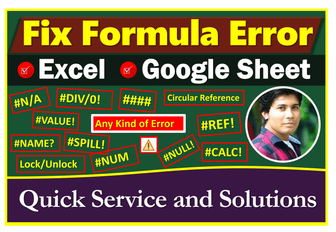 Gig Preview - Fix excel formula errors and google sheets