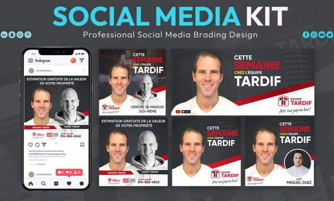 Gig Preview - Design social media kit, social media brand identity, banners ,covers,posts