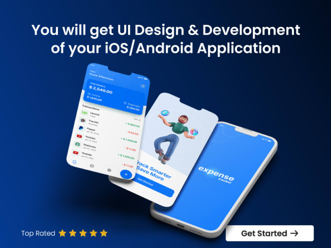 Gig Preview - Do UI design and development of your ios and android app