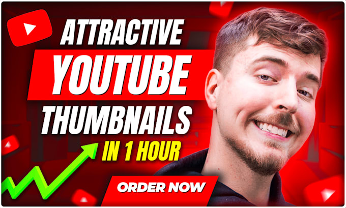 Bestseller - design an amazing youtube thumbnail design in 1 hour