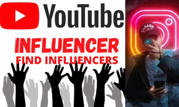 Gig Preview - Find top youtube, instagram influencer email list for you