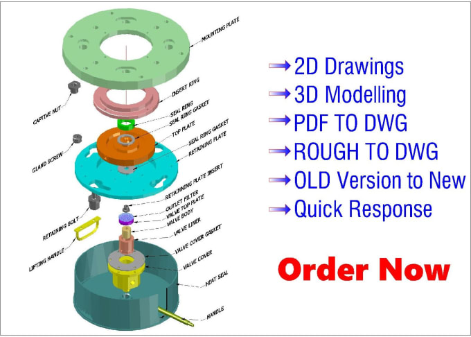 Gig Preview - Draw detail drawing, 3d render, cad drawing, mechanical drawing