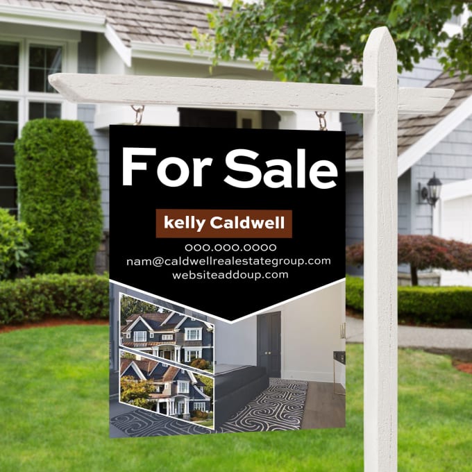 Gig Preview - Do real estate signage, yard signs, for sale, open house signs custom template