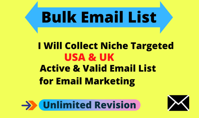 Gig Preview - Provide USA company email, valid bulk email list building for email marketing