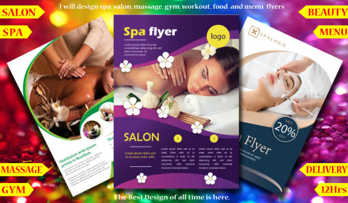 Gig Preview - Design beauty salon, spa, massage, eyelash, skin care price list flyer