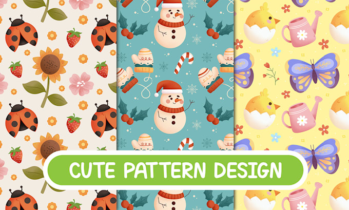 Gig Preview - Create a cute unique seamless pattern