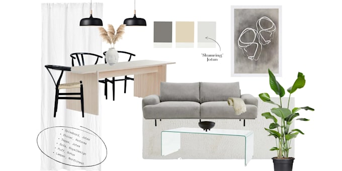 Gig Preview - Create interior design mood boards and shopping lists