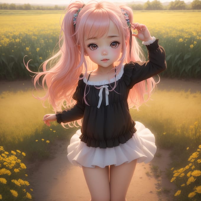 Gig Preview - Make cute girl images using ai