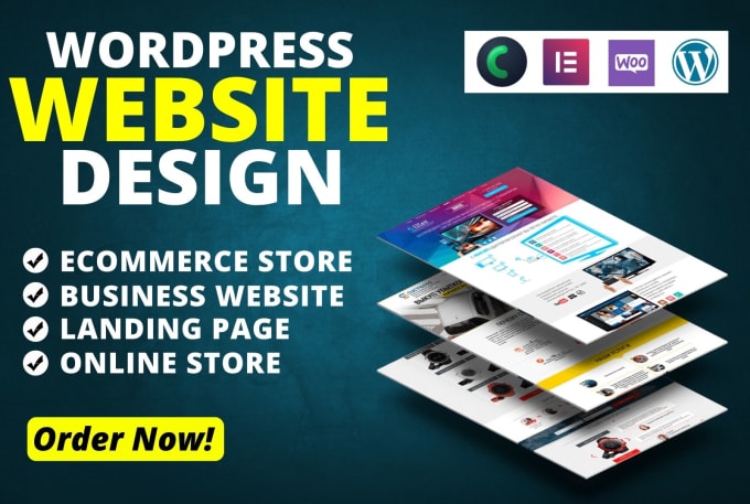 Gig Preview - Build business wordpress website ecommerce website with woocommerce,landing page