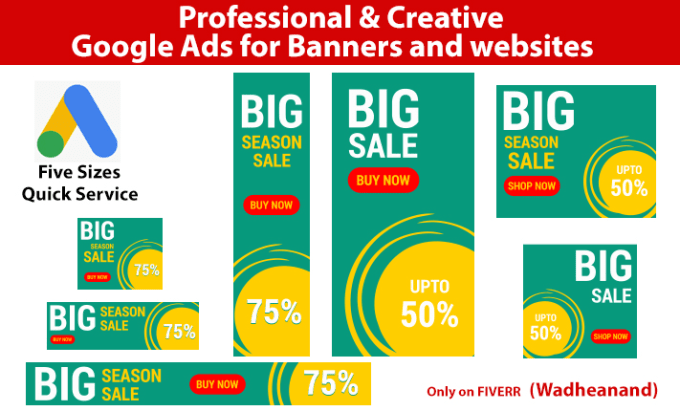 Gig Preview - Design google ads creative and professional