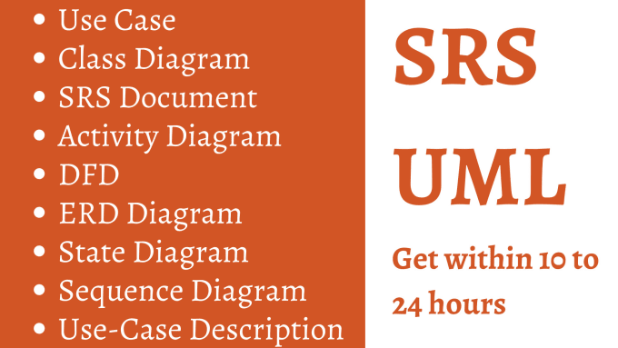 Gig Preview - Do uml diagrams, srs document, system analysis, class erd activity dfd sequence