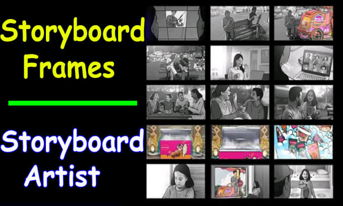 Gig Preview - Draw storyboard frames, animation, film, game, commercial storyboard