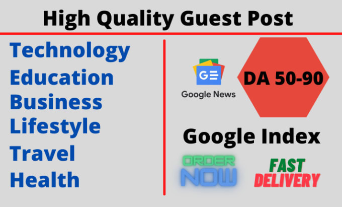 Gig Preview - Do guest post on da 50 to 90 site with HQ backlinks