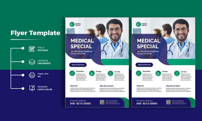 Gig Preview - Design premium business medical, healthcare and flyer let