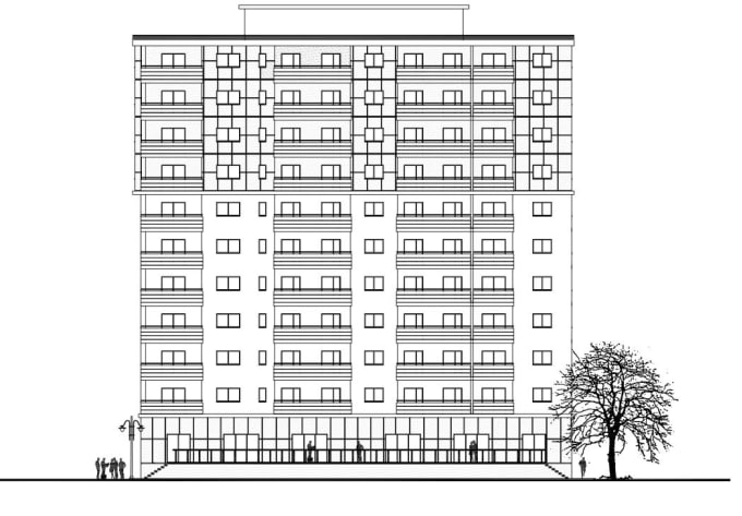 Gig Preview - Make an architectural drawing in autocad