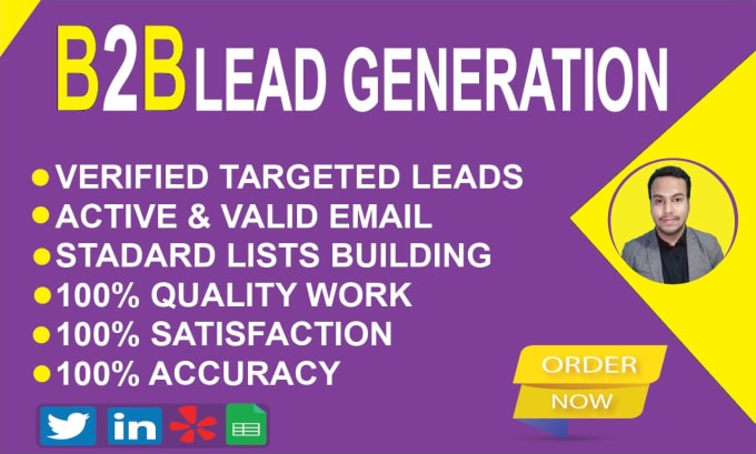 Gig Preview - B2b lead generation of targeted industries for potential sales