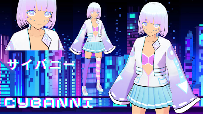 Gig Preview - Create a stunning 3d vtuber model for you