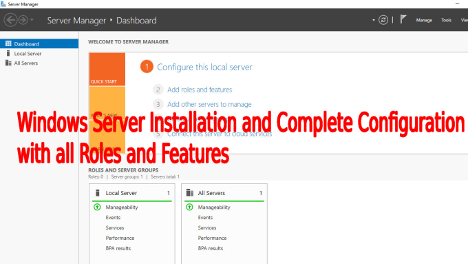 Gig Preview - Install configure windows server 2016 2019