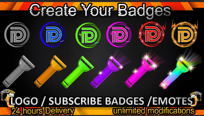 Gig Preview - Create twitch sub badges, twitch subscriber badges, twitch emotes