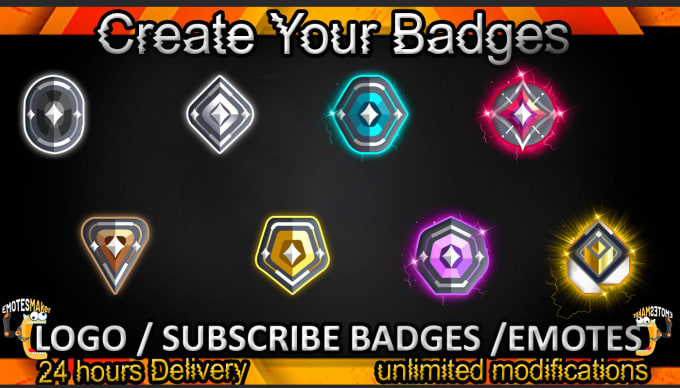 Gig Preview - Make 6 twitch sub badge for twitch