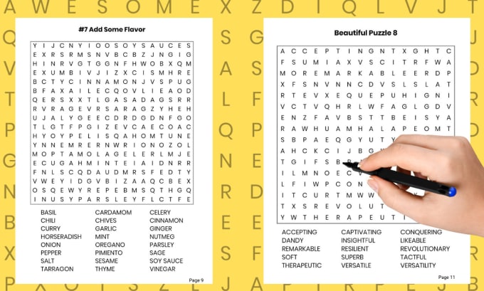 Gig Preview - Create niche based word search puzzle books for amazon KDP