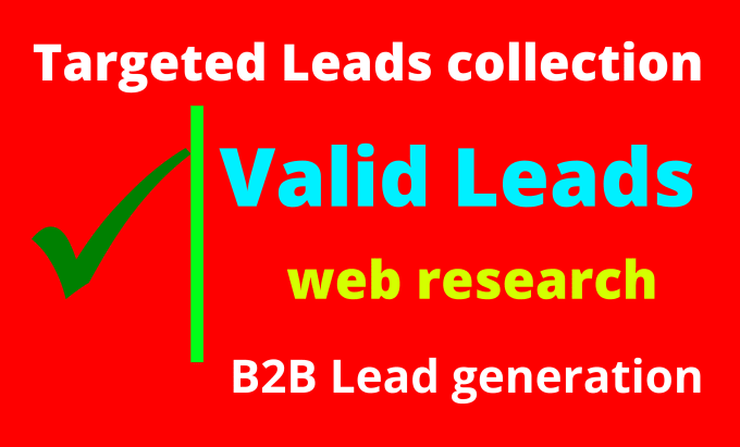 Gig Preview - Do b2b linkedin lead generation web research and data entry