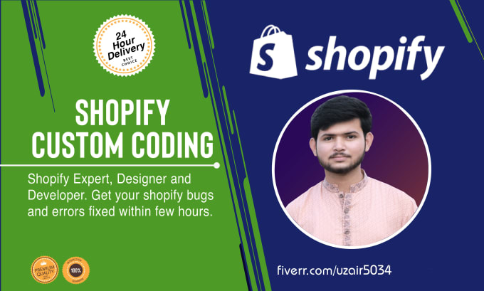 Gig Preview - Be your shopify coder, shopify bugs fixer, shopify speed