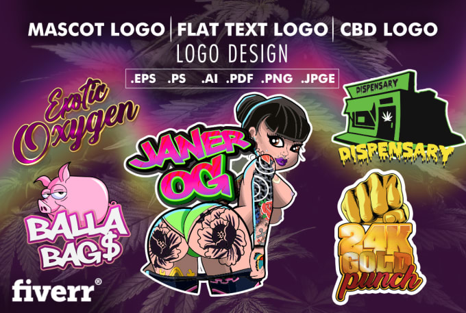 Gig Preview - Design a custom weed mascot logo ,bold, fun, and memorable