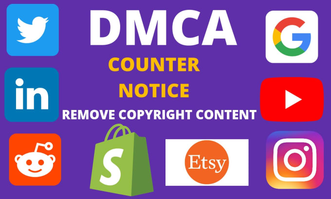 Gig Preview - Remove copyright violating content from google yt fb reddit tiktok under dmca