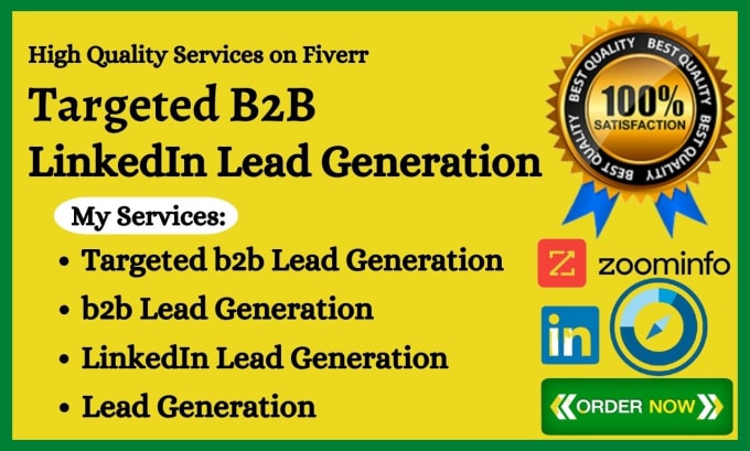 Gig Preview - Do targeted b2b linkedin lead generation with fast delivery