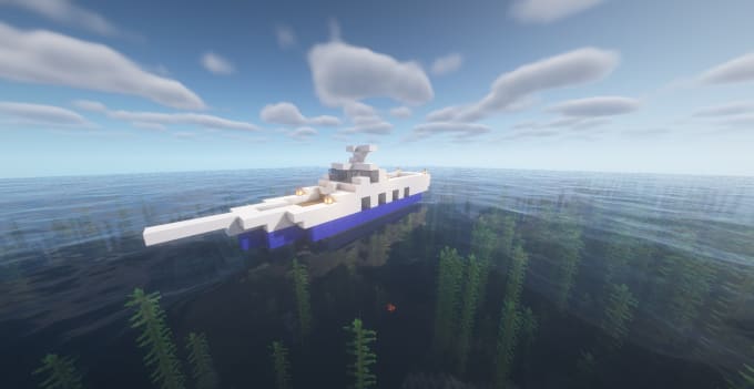 Gig Preview - Build and furnish a luxurious yacht in minecraft