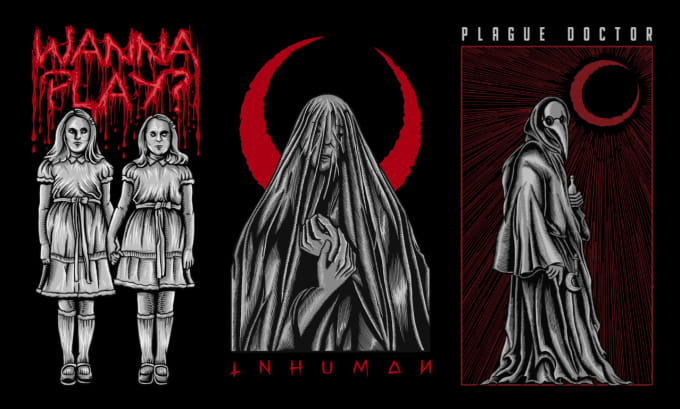 Gig Preview - Design horror illustration for your tshirt