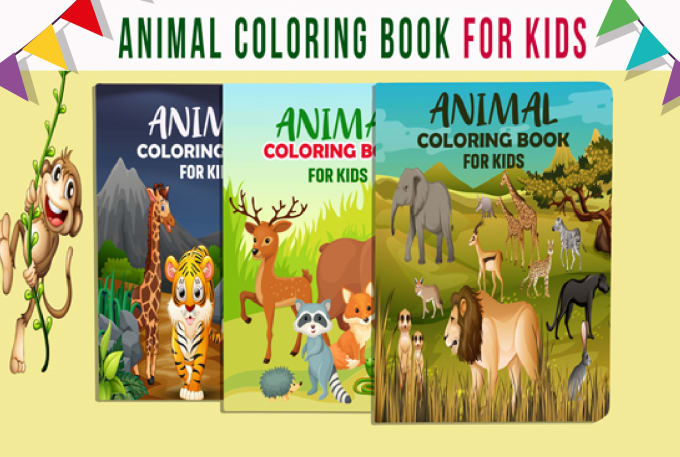 Gig Preview - Create  animal coloring book for kids and adults