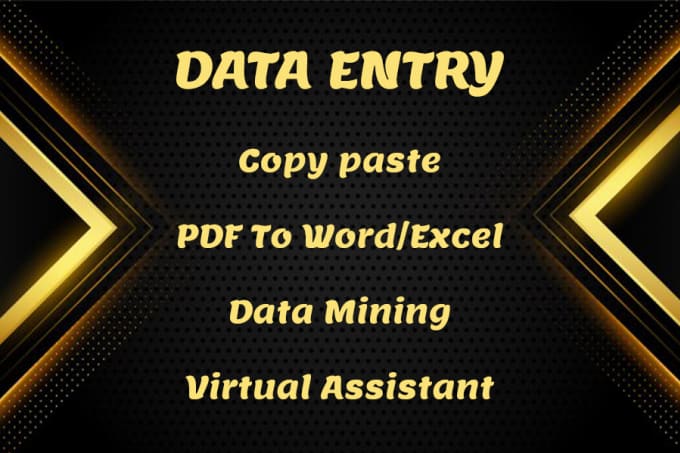 Bestseller - do perfect data entry , type , copy paste , PDF to excel