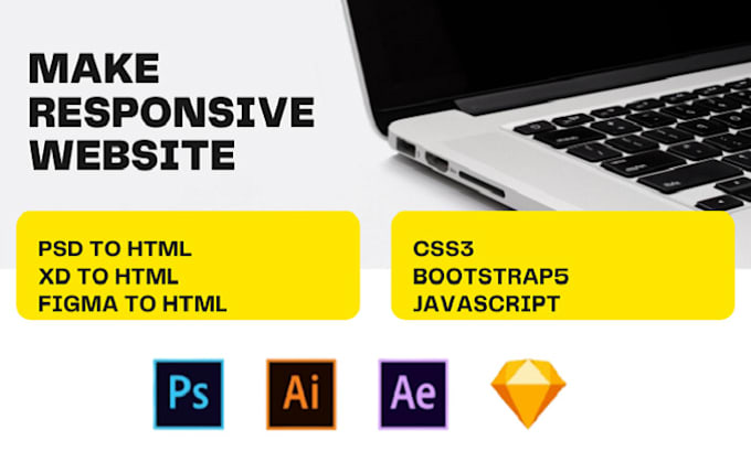 Gig Preview - Convert PSD to html, figma to html, sketch to html