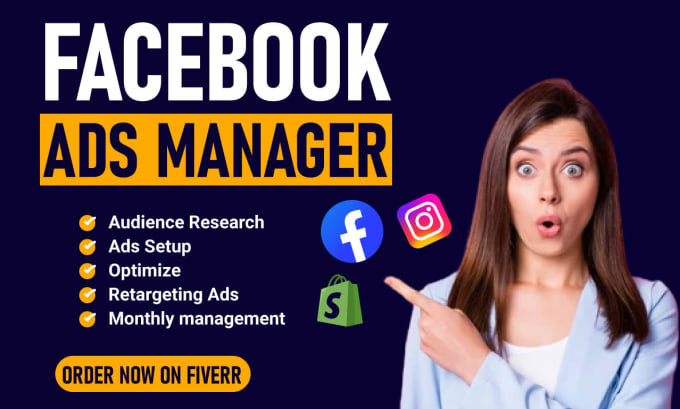 Gig Preview - Run facebook ads campaign and be shopify fb ads manager