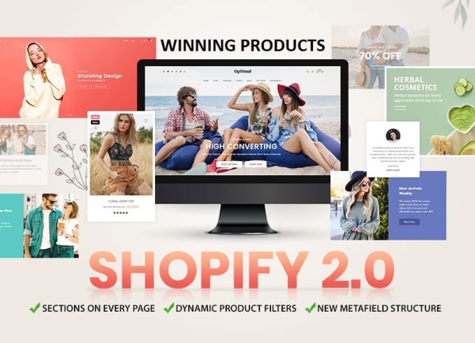 Gig Preview - Create a shopify dropshipping website and shopify store using winning products