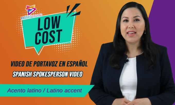 Gig Preview - Film a low cost  spokesperson video in spanish