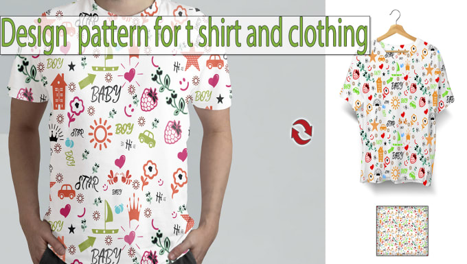 Gig Preview - Create all over print pattern for t shirt and clothing